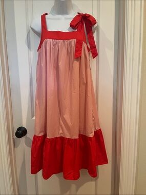 TARA JARMON PARIS DROP HEM BOW TIE SUN NAP DRESS EU 36 US 4